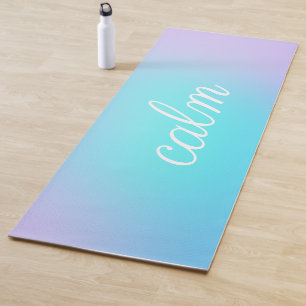 Tapis De Yoga Calme Dégradé Aqua et Lavande