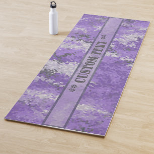 Tapis De Yoga Camion Digi Violet avec texte personnalisé