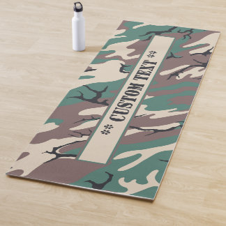 Tapis De Yoga Camion Woodland avec texte personnalisé