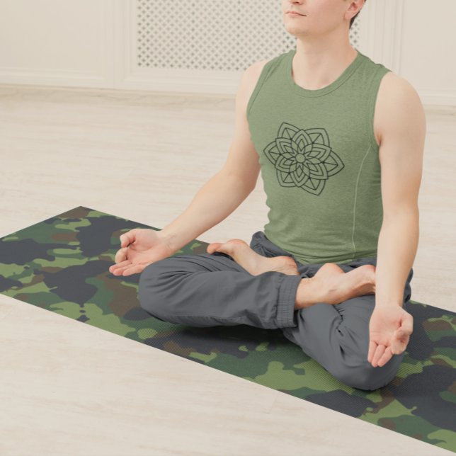 Tapis De Yoga Camouflage de l'armée de terre Brown vert (Créateur téléchargé)