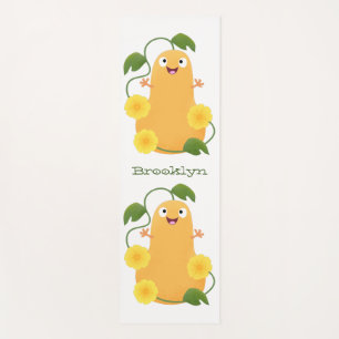 Tapis De Yoga Caricature citrouille gourde en beuret joyeux