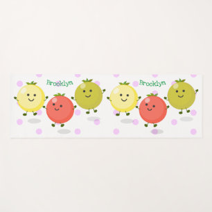 Tapis De Yoga Caricature de tomates cerises mûres