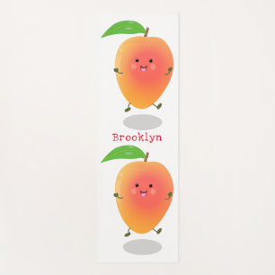 Tapis De Yoga Caricature mignonne de mangue joyeuse