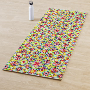 Tapis De Yoga Carrelage méditerranéen, Carreaux d'encre d'alcool