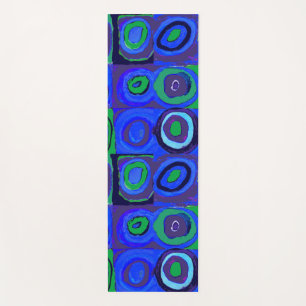 Tapis De Yoga Cercle Carré Kandinsky Farbstudie Blue Quadrate