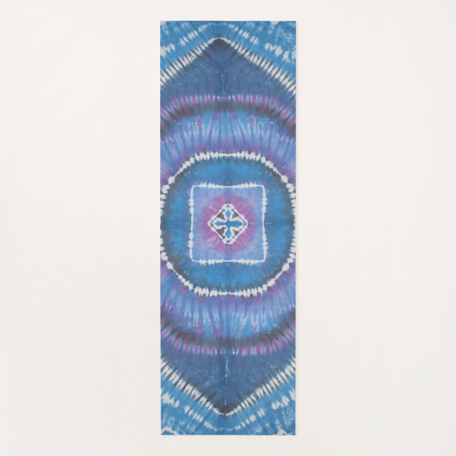 Tapis De Yoga Cercles et Carré Tie Dye (Devant)