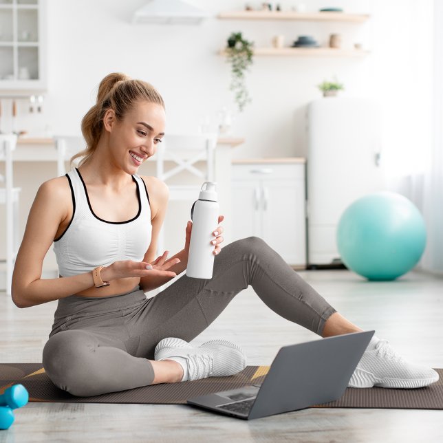 Tapis De Yoga cercles rétro brun (Créateur téléchargé)