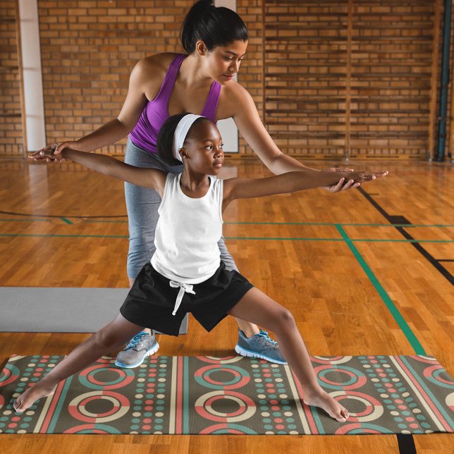 Tapis De Yoga Cercles rétro vintages (Créateur téléchargé)