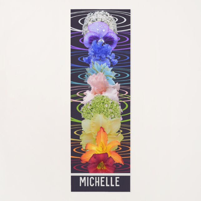 Tapis De Yoga Chakra Fleurs Yoga Mat (Devant)