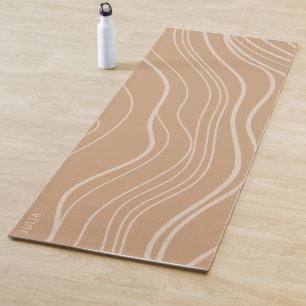 Tapis De Yoga Chameau moderne Brown vague Personnalisé Yoga Mat