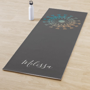 Tapis De Yoga Charcoal Mandala Mindfulness Yoga Mat