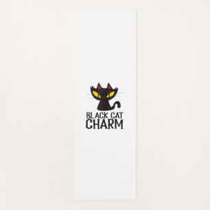 Tapis De Yoga Charme de chat noir Halloween