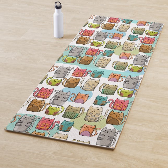 Tapis De Yoga Chat! (En situation)