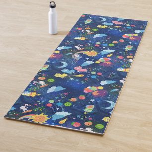 Tapis De Yoga Chat de Yoga Cosmic Kawaii
