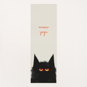 Tapis De Yoga Chat noir grumeux