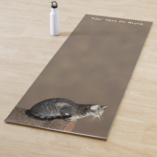 Tapis De Yoga Chat tigré gris fumeux