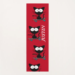Tapis De Yoga Chats acrobatiques vintages rétro Gang