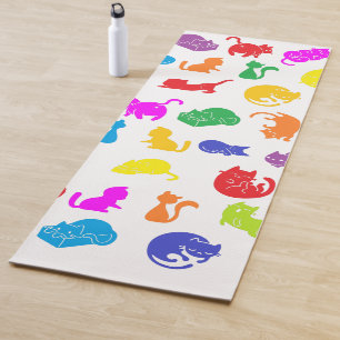 Tapis De Yoga Chats colorés par Blackburn Ink