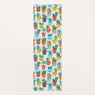 Tapis De Yoga Chats dans les pots à fleurs