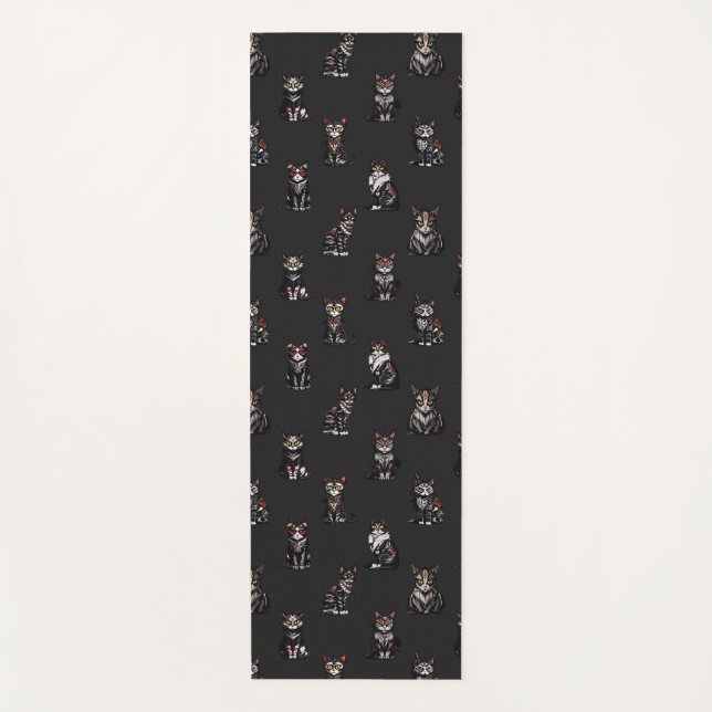 Tapis De Yoga Chats Goth (Devant)