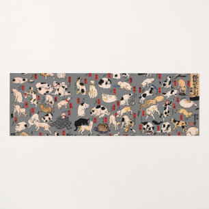 Tapis De Yoga Chats japonais Ukiyo-e Art drôle