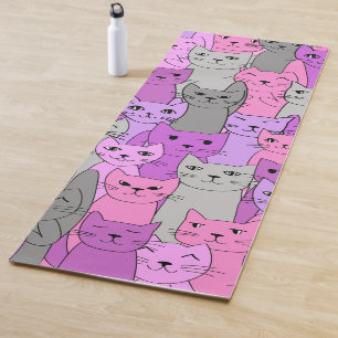 Tapis De Yoga Chats roses Design Yoga Mat