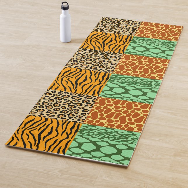 Tapis De Yoga Cheetah, Giraffe, Tigre et Serpent (En situation)