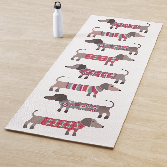Tapis De Yoga Chien de saucisse Dachshund (En situation)
