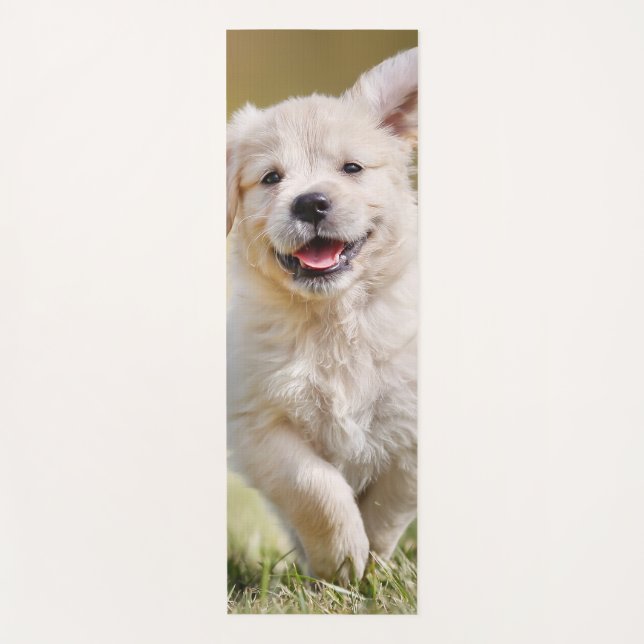 Tapis De Yoga Chien photo personnalisé avec chiot mignon (Devant)