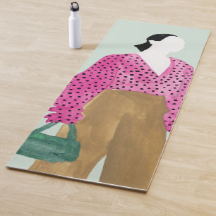 Tapis De Yoga Chiffre debout de mode - dessus de point de polka