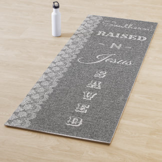 Tapis De Yoga Christian Denim Lace Sud élevé Jésus sauvé