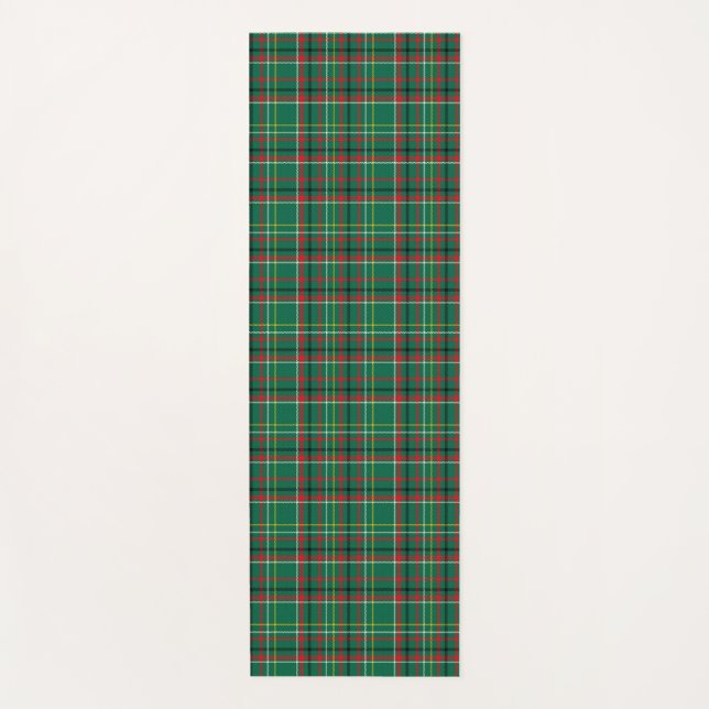 Tapis De Yoga Christmas Plaid Green Pattern-23914 (Devant)