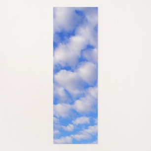 Tapis De Yoga Cieux bleus et nuages pelucheux