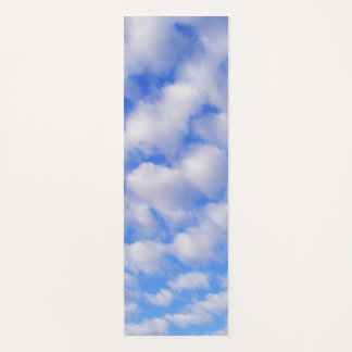 Tapis De Yoga Cieux bleus et nuages pelucheux