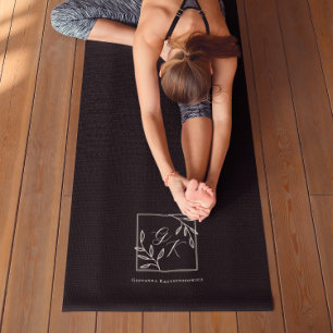 Tapis De Yoga Cimier botanique Monogramme intime Yoga Mat