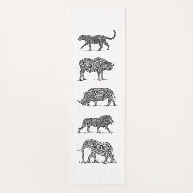 Tapis De Yoga Cinq grands Africains (Devant)