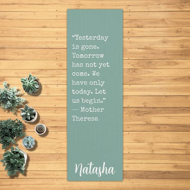 Tapis De Yoga Citation d'encouragement motivationnel Nom personn (Créateur téléchargé)