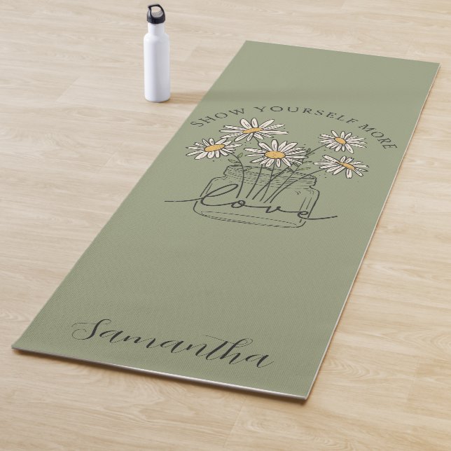 Tapis De Yoga Citation Inspirationnelle à double face (En situation)