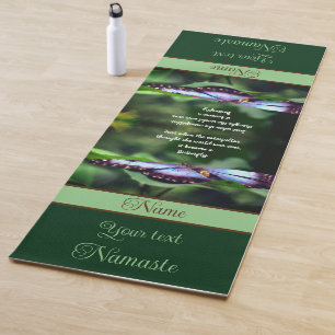 Tapis De Yoga Citation Inspirationnelle Bleu Papillon