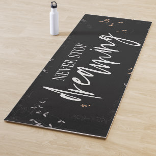 Tapis De Yoga Citation Inspirationnelle Élégante N'arrêtez jamai