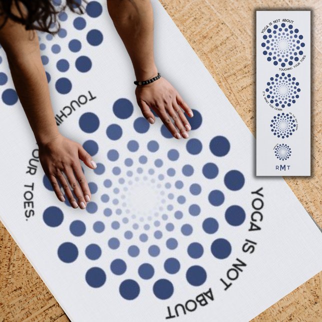 Tapis De Yoga Citation Motivative Mandala Purple Monogramme Mode (Créateur téléchargé)