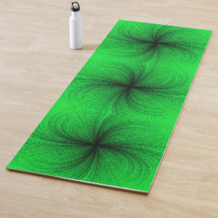 Tapis De Yoga Citron vert génial avec éclaboussure noire