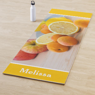 Tapis De Yoga Citrons Et Abricots Photographie De Nourriture Nat