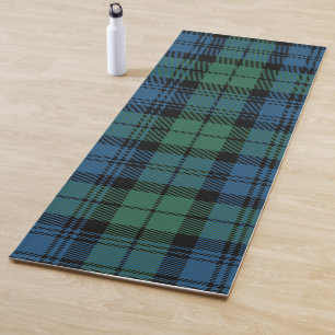 Tapis De Yoga Clan Plaid Campbell Blue Green Black Check Tartan