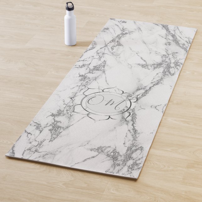 Tapis De Yoga Classic Elegant Marble OM (En situation)