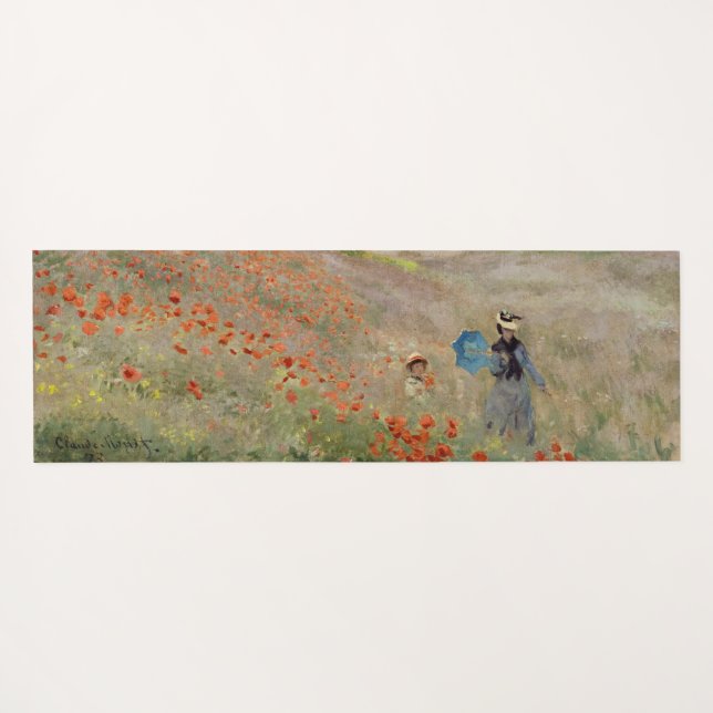Tapis De Yoga Claude Monet - Champ de pavot (Dos (Horizontal))