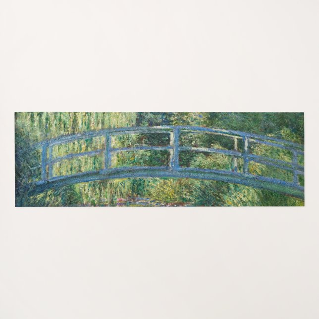 Tapis De Yoga Claude Monet - Eau Lily étang, Harmonie verte (Dos (Horizontal))