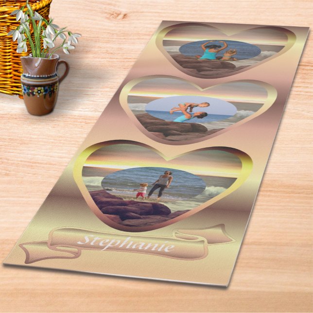 Tapis De Yoga Coeur de famille et océan 0893 (Créateur téléchargé)