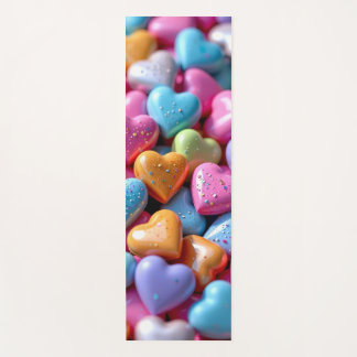 Tapis De Yoga Cœurs de bonbons colorés d'amour