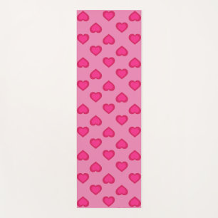 Tapis De Yoga Coeurs roses chauds